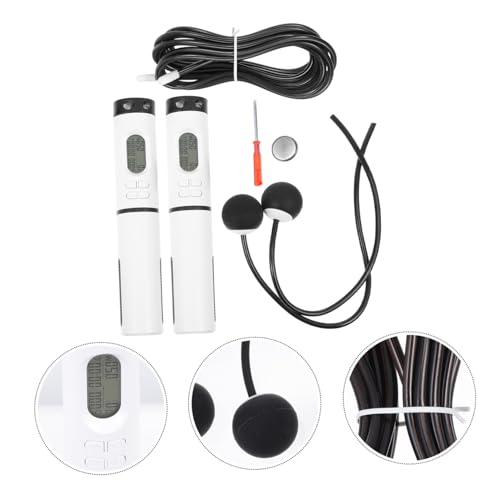 Zerodeko Digital Cordless Jump Rope with Weighted Handle and Steel Wire Ball, Indoor Fitness Skipping Rope with Counter for Home Workout and Weight Loss