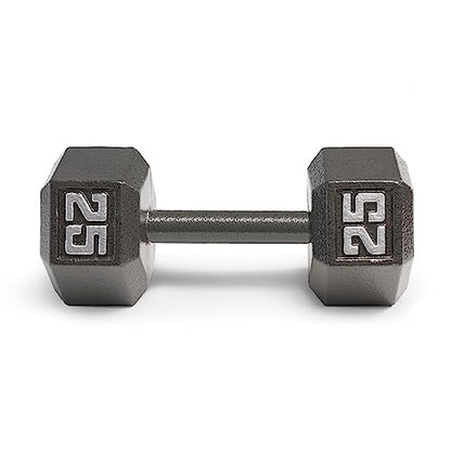 Marcy Cast Iron Hex Dumbbells Collection - Available size from 3-lb to 100-lb, SOLD INDIVIDUALLY - style: 25lbs