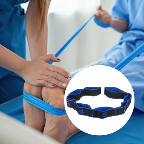 PATIKIL Exercise Bands, Yoga Stretching Strap Latin Elastic Bands for Physical Dance Stretch Pilates Resistance Bands - color: Blue/Black