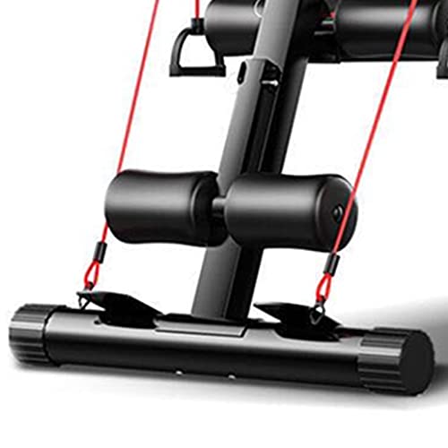Foldable Workout Weight Bench, Strength Training Bench with Leg Extension and Leg Curl, 7 Backrests Adjustable Exercise Equipment for Full Body Workout, for Small Space Apartment Room, Home, Gym