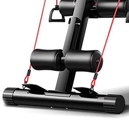 Foldable Workout Weight Bench, Strength Training Bench with Leg Extension and Leg Curl, 7 Backrests Adjustable Exercise Equipment for Full Body Workout, for Small Space Apartment Room, Home, Gym