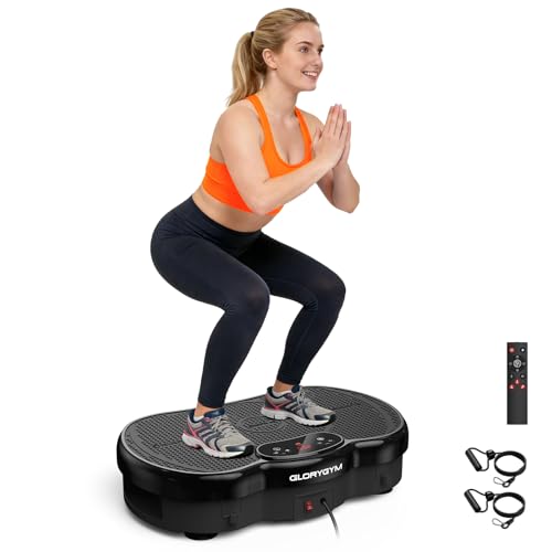 Vibration Plate for Weight Loss & Body Shaker Machine, Professional Full Body Vibration Machine with Wider Platform, Ultra Stable & Quiet, 120 Speeds, 330lbs Capacity, Home Fitness System - color: Black