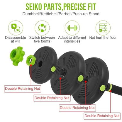 44LB Adjustable Dumbbell Set – 4-in-1 Home Gym Weights with Barbell, Kettlebell & Push-Up Handles, Compact Multi-Function Strength Training for Men & Women (2.5lb×4+3.5lb×4+4.5lb×4)