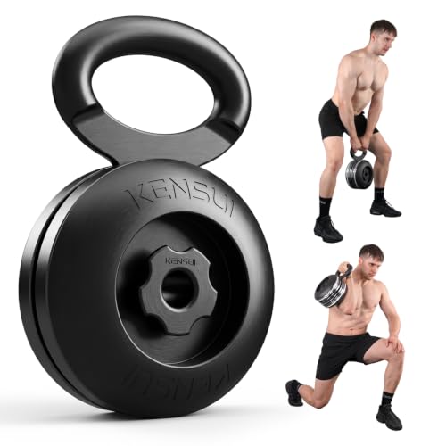 Kensui EZ-BELL Adjustable Kettlebell Handle for Weight Plates - size: MAX (220LB Capacity)