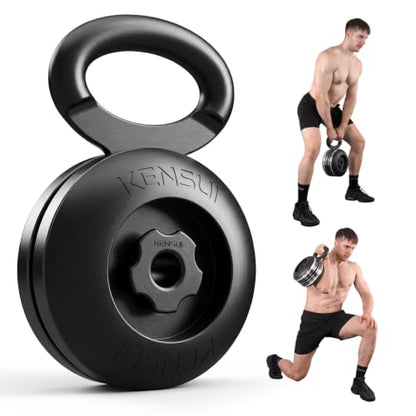 Kensui EZ-BELL Adjustable Kettlebell Handle for Weight Plates - size: MAX (220LB Capacity)