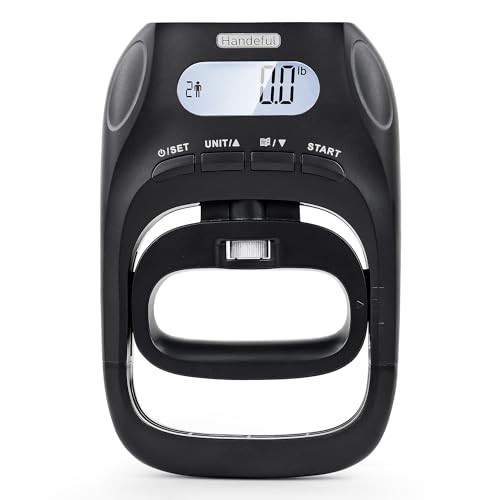 Grip Strength Tester Trainer - Dynamometer Handgrip Measurer Meter, Handheld Strengthener Exerciser for Sports, School, and Home Use