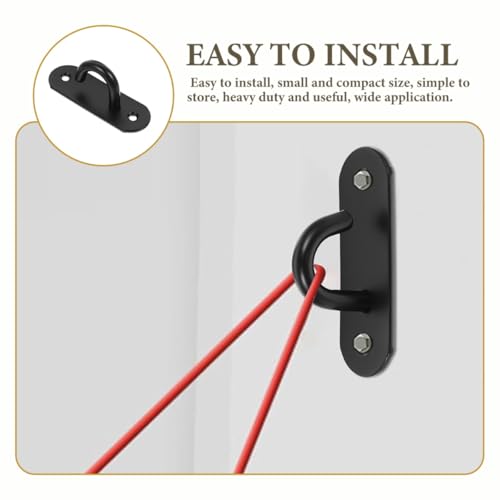 Beavorty 2pcs Resistance Band Wall Anchor Hooks Heavy Duty Stainless Steel Exercise Strap Mount for Home Gym Fitness and Strength Training