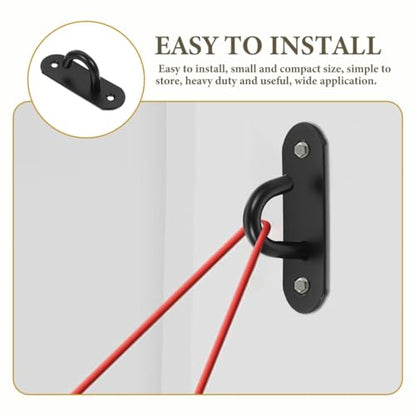 Beavorty 2pcs Resistance Band Wall Anchor Hooks Heavy Duty Stainless Steel Exercise Strap Mount for Home Gym Fitness and Strength Training