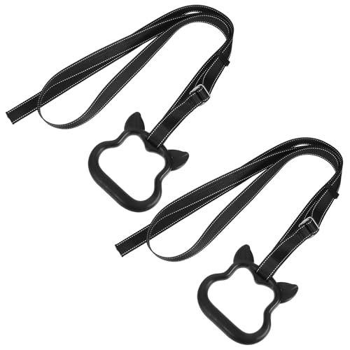 CHILDWEET ’s Gymnastic Rings Set with Adjustable Hanging Straps, Black Foldable 1m Pull-up Rings for Indoor Strength Training and Climbing Exercise Equipment