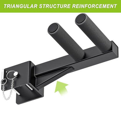 Nordic Hamstring Curl Attachment, Dip Bar, Belt Squat & Safety Spotter Arms for 2"x2" & 3"x3" Power Racks, Home Gym Strength Training Accessories