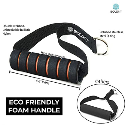 Boldfit Resistance Tube Set with Foam Handles, Suitable in Home & Gym Workout for Men & Women