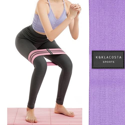 K&KLACOSTA Elastic Resistance Bands for Women and Men Fitness, Workout Outdoor Exercise, Gift, 3-Level Set, Non-Slip Legs and Buttock Sports Bands, Non-Slip.