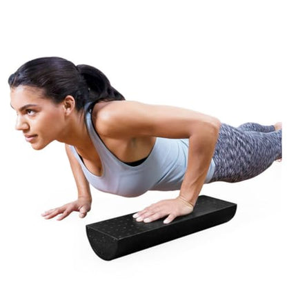 Half-Round Foam Roller - Dual-Sided EVA Foam Massage Roller for Muscle Recovery & Balance Training, Lightweight Yoga Roller for Stretching & Core Workouts