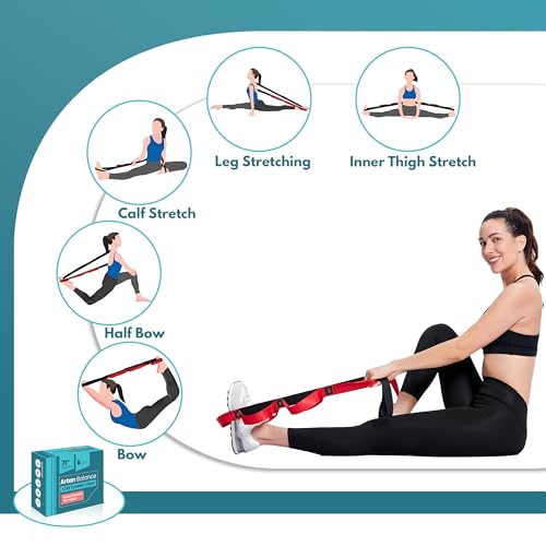 Stretching Straps for Flexibility, Balance, and Leg Stretching – Multiple Styles for Yoga, Ballet, Dance, Gymnastics & Physical Therapy