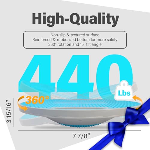 Upgraded Wobble Balance Board for Physical Therapy, Standing Desk & Gym 16 1/3" | Core Trainer with Non-slip Surface | Stability Board for Workout Balance Training | Wobble Board