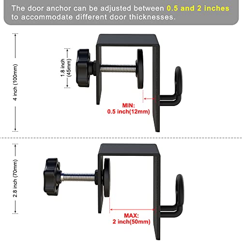 Heavy Duty Door Anchor for Fitness Training - Compatible with Resistance Bands, Suspension Straps and More - Ideal for Home Gym Workout, Strength Training, Physical Therapy