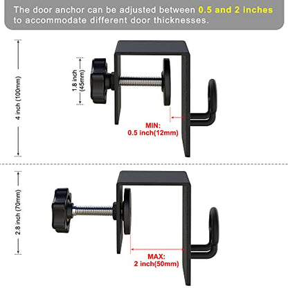 Heavy Duty Door Anchor for Fitness Training - Compatible with Resistance Bands, Suspension Straps and More - Ideal for Home Gym Workout, Strength Training, Physical Therapy