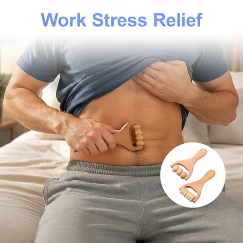 2pcs Wooden Massage Roller,Foot Roller,Wooden Rollers For Massage,Wood Therapy Massage Tools,Muscle Roller,Wood Bead Massage Roller Stick,Manual Massage Roller Tool For Body Care And Relaxation
