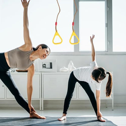 DECHOUS Exercise Rings with Straps for Indoor Training 120kg Loadable