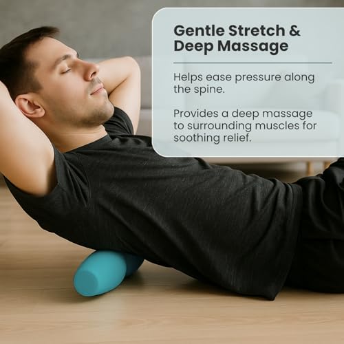 Foam Back Roller for Back Pain Relief, Upgraded to Flexible Silicone, Ultra Roll Takes Pressure off the Bones and Into the Deep Muscles, Softer than Hard Foam Rollers but Delivers Deeper Muscle Relief