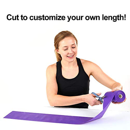 Resistance Band for Working Out | Super Exercise Bands 8,16,24 Yard Bulk Rolls |10 Strengths in Light Medium and Heavy Resistance Bands | Latex Free Workout Bands Including App and e-Book - size: 16 Yards, style: Heavy