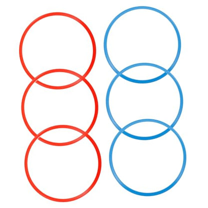 6PCS Soccer Training Rings Durable Agility Equipment for Footwork Drills Material for Soccer Football and Basketball Random Color