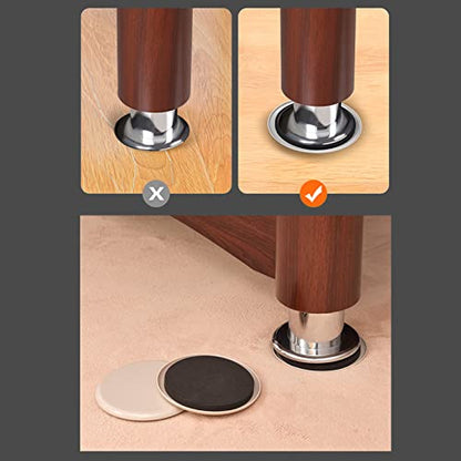 8PCS Furniture Sliders for Carpet, Reusable Furniture Sliders for Hardwood Floors and Carpet Effortless Moving Surface Protection (3.5 inches)