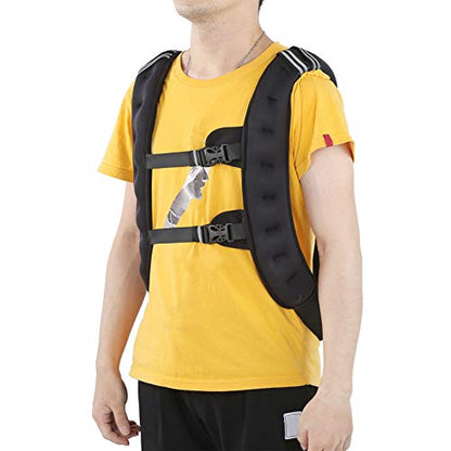 Generic Weighted Vest, Premium Elastic Material with Adjustable Buckles and Widened Shoulder Straps for Strength Training and Fitness Workout