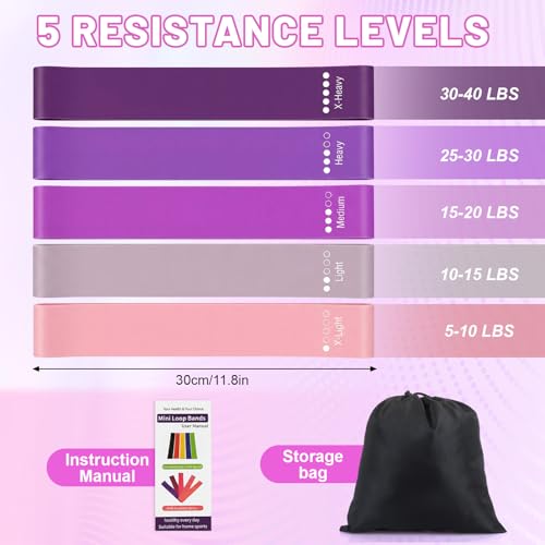3-in-1 Resistance Bands Set for Working Out, 4 Pull up Assist Elastics with Door Anchor, 5 Booty Loops & 6-Tube Pedal Pull Rope, Home Gym Training Equipment, Arms Core Leg Glute Exercise