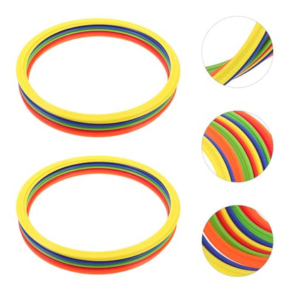 VOSAREA 10pcs Agility Training Rings 12 Inch Plastic Speed Hoops for Soccer Football Footwork Practice Portable Sport Training Circles for Athlete Exercise