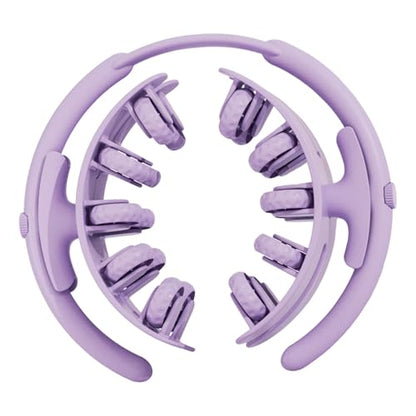 Leg Massage Tool with 20 Wheels Detachable Smooth Rolling 11x10.2x3.2inch Lightweight Multipurpose Adjustable, Purple