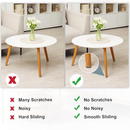 MECCANIXITY 24 Pcs Stick Furniture Sliders, 1/2" Chair Slider Furniture Sliding Pads Round Reusable Glides Glider for Carpeted Tile Vinyl Hardwood Floors Moving Protectors, Brown