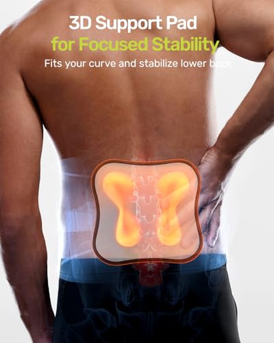 Rakiie Back Brace for Lower Back Pain Relief with 8 Stays - color: Blue, size: Large