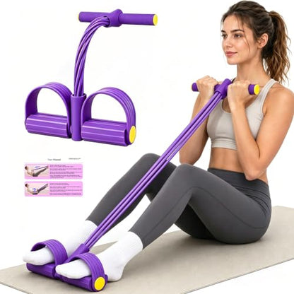 Pedal Resistance Bands with Handles, 6/8/10 Tube Exercise Band