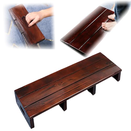 Wooden Platform, Indoor Wooden Step Stool with Non Slip Pads, Step for Outside, Stepping Platform for Adults & Elderly, No Assembly Required, Safety Stepping Stool for Bathroom, Kitchen, Bed(90
