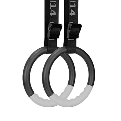 Gymnastic Rings with 15 FT Adjustable Straps Non-Slip Gymnastics Rings Pull Up Workout Rings for Home Gym Exercise, Training