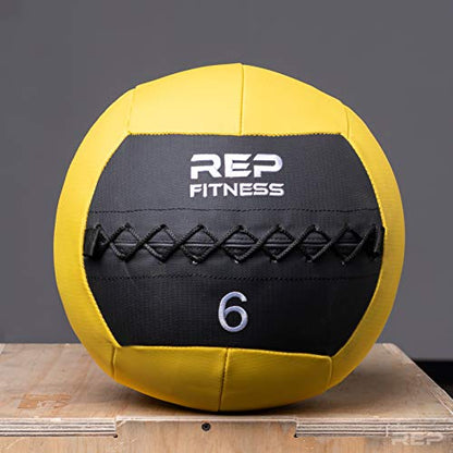 REP Weighted Slam Balls for Home Gym Fitness | 5-30 lb Soft Textured Medicine Ball Sizes | Heavy Sand-Filled Workout Weights for Strength, Core Training, Crossfit, Conditioning & Slam Ball Exercises - style: 6 lbs