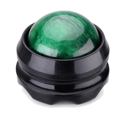 Manual Massage Ball Roller for Deep Tissue & Back Relief - Green Handheld Massage Tool for Essential Oils & Couples Therapy - color: Green