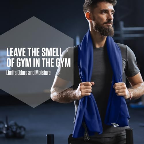 VENTURE 4TH Quick Dry Towel - Microfiber Travel Towel for Camping, Hiking, Gym, Beach - Lightweight, Packable, Compact Backpacking Companion - Navy Blue Medium