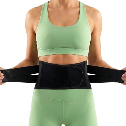 Adjustable Back Brace for Lower Back Pain for Women and Men - Breathable & Comfortable Lower Back Brace Belt for Sciatica, Scoliosis, Herniated Disc - Lightweight Lumbar Support Belt for Work, Driving & Walking, etc., Black. - size: L/XL(Waist: 35"-43")