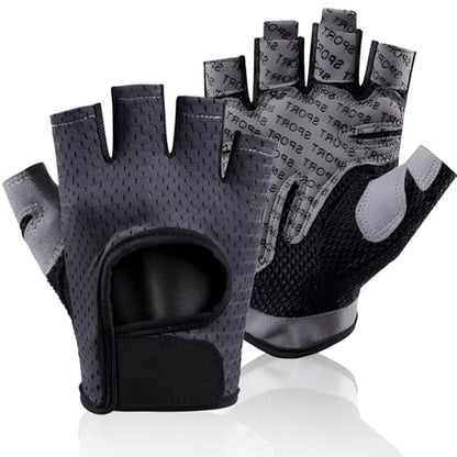 Bike Gloves for Men Women, Half-Finger Cycling Gloves with Shock Absorption, Anti-Slip, Breathable - Ideal for Road, Mountain, Dirtbike Biking