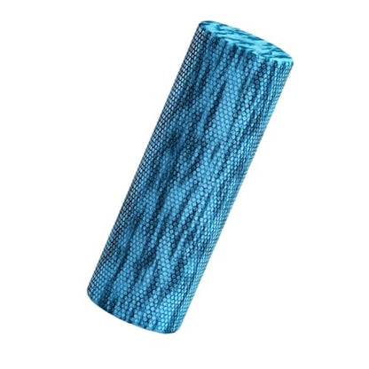 EVA Foam Roller - Beginner-Friendly Solid Textured Massage Roller for Muscle Relaxation, Back Rolling & Fascia Release - Yoga Fitness Tool(Blue Mix,Small) - color: Blue Mix, size: Small