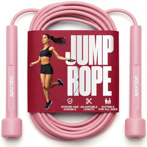 SPORTBIT Adjustable Jump Rope for Fitness and Exercise - color: Pink