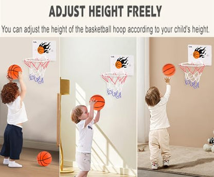 Basketball Hoop Toddler, Bathtub Bath Toys for Office Desk Bathroom Slam Dunk Games, Suction Cup Basketball Hoop for Kids Girls Boys