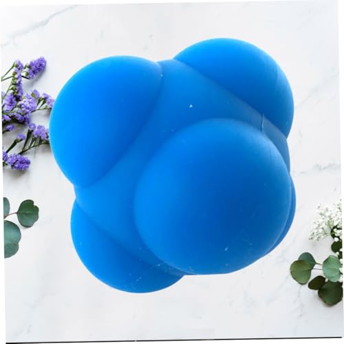 Hexagonal Silicone Reaction Ball for Agility Training Bounce Trainer for Reflex and Hand-Eye Coordination Six-Sided Workout Sphere for Men and Women