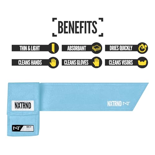 Nxtrnd Streamer Football Towel, Thin Sports Towel, Dries Hands & Football Accessories (Columbia Blue) - color: Columbia Blue