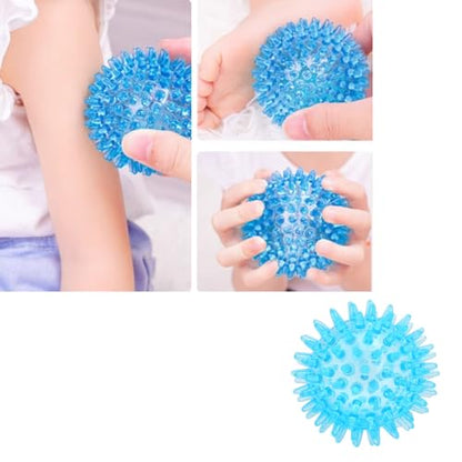 Massage Balls, Ball Compact Muscle Roller Hollow Soft Transparent Strength Recovery Exercise Squeezy Toy Balls Massage Ball for Hand Wrist Stress Relief (7CM)