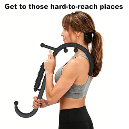 Trigger Point Massage Tool, Manual Back & Neck Massager Stick | Manual back massagers for neck & shoulder massage. Precision s-hook release tool provides deep tissue muscle knot pain relief