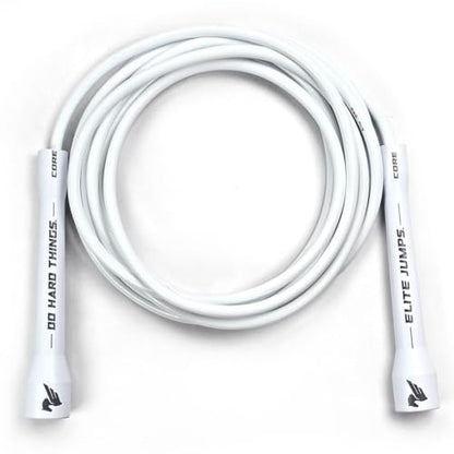 Elite Jumps | 6mm PVC Jump Ropes for Fitness | Indoor/Outdoor Adjustable Boxing Jump Rope w/Unbreakable Handles with Jump Rope Mat- Large Format Indoor/Outdoor Non Slip Mat - Home Workout Exercise Mat