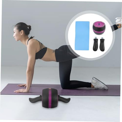 Ab Roller Wheel with Extra Mat Automatic Rebound Abs Fitness Equipment for Home Use Core Strengthening Workout for Men and Women Beginner Friendly Abdominal Trainer